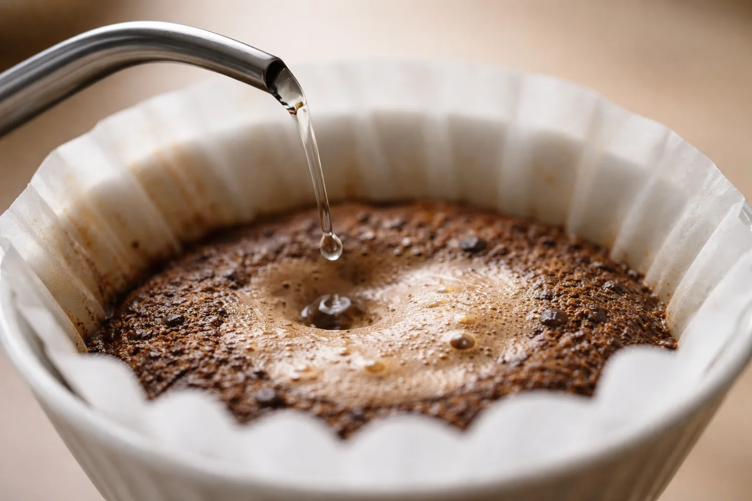 İnce ağızlı gooseneck kettle satın alma kararında damla kesme anının yakın çekimi