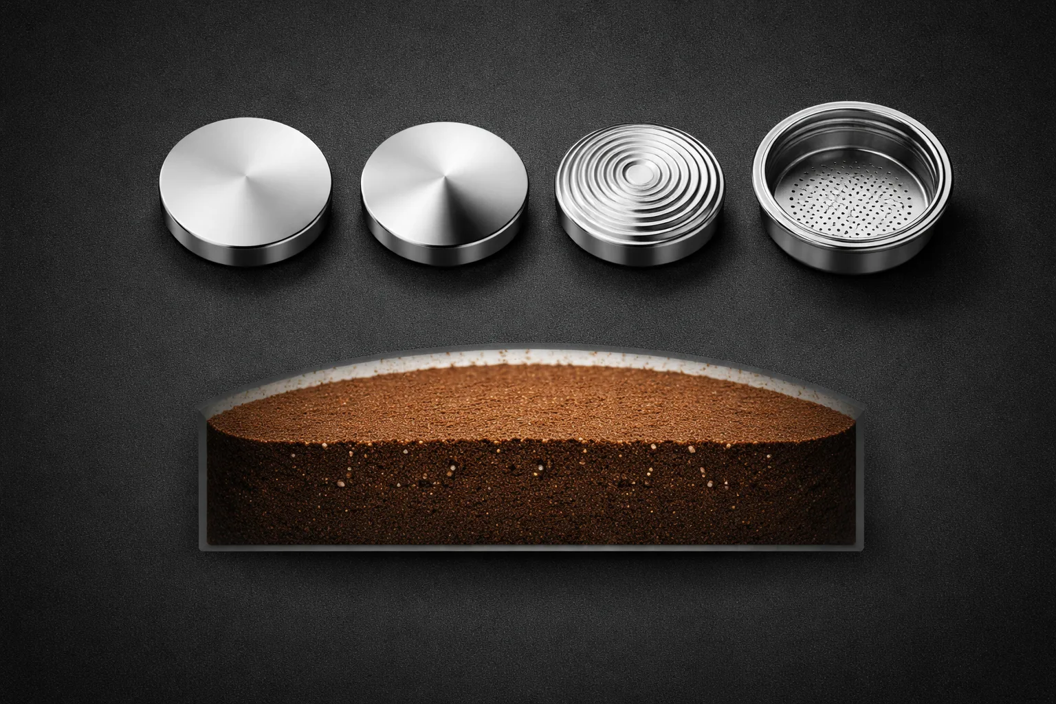 Düz, konveks ve ripple tabanları karşılaştıran kompozisyonda tamper basınç mekaniği etkileri