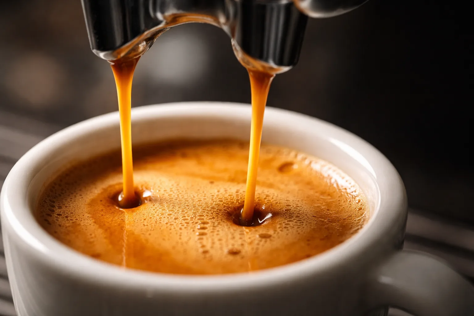 Espresso akışı ve altın krema, yıkanmış çekirdek satın alma kararını görselde somutlaştırıyor.