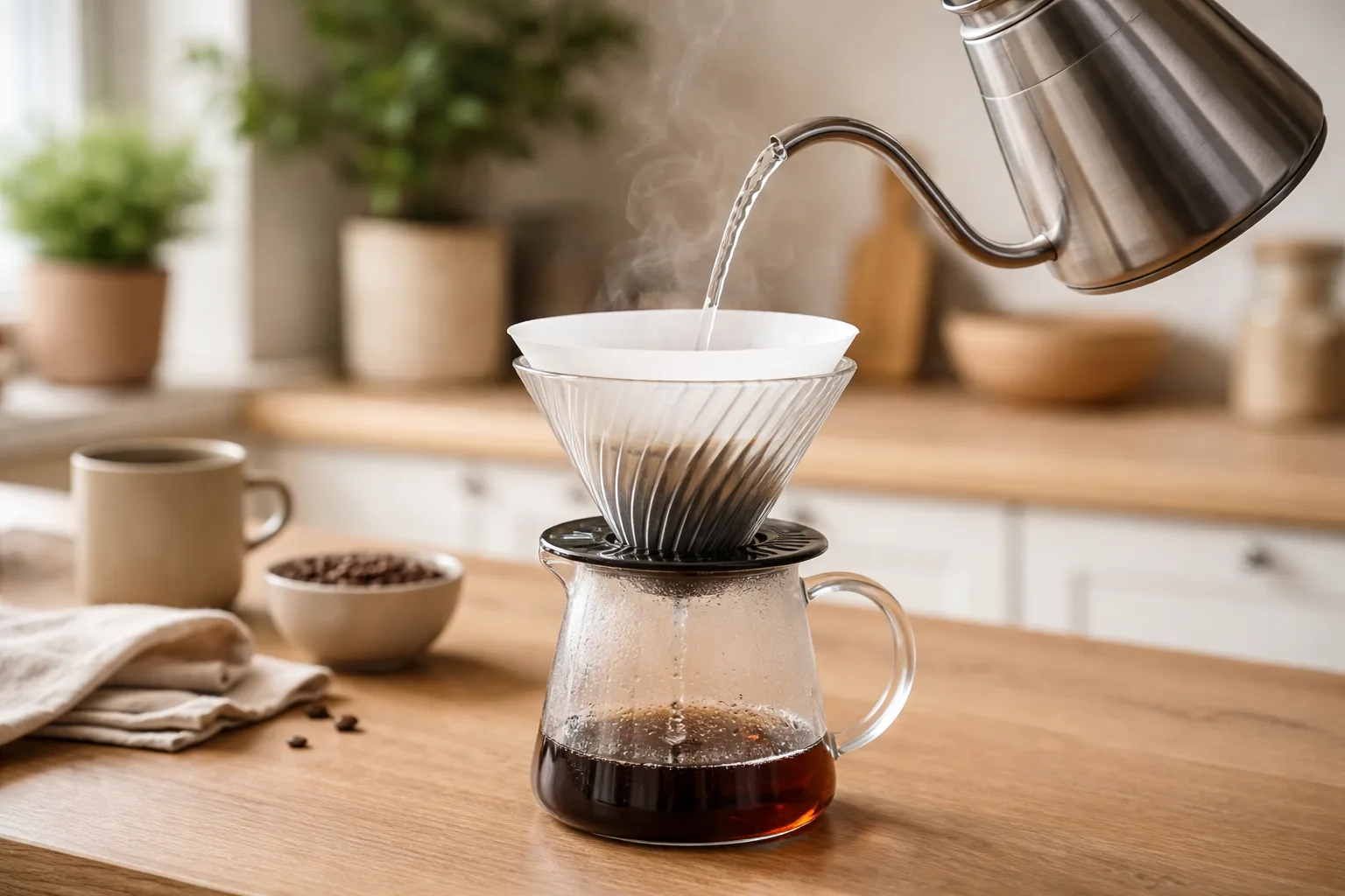V60 Filtre Ön Islatma: Kağıt Tadını Azaltma, Akış ve Sızıntı